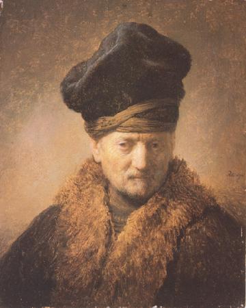 REMBRANDT Harmenszoon van Rijn Bust of an old man in a fur cap (mk33) oil painting image